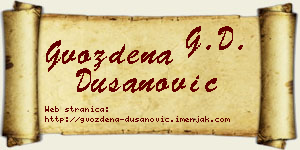 Gvozdena Dušanović vizit kartica